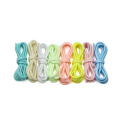 0.4CM multicolor Sneaker round elastic sparkle shoe laces Luminous shoelaces